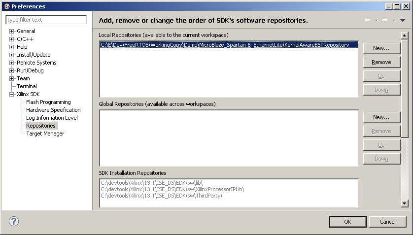 Adding the FreeRTOS source repository to the list of referenced repositories